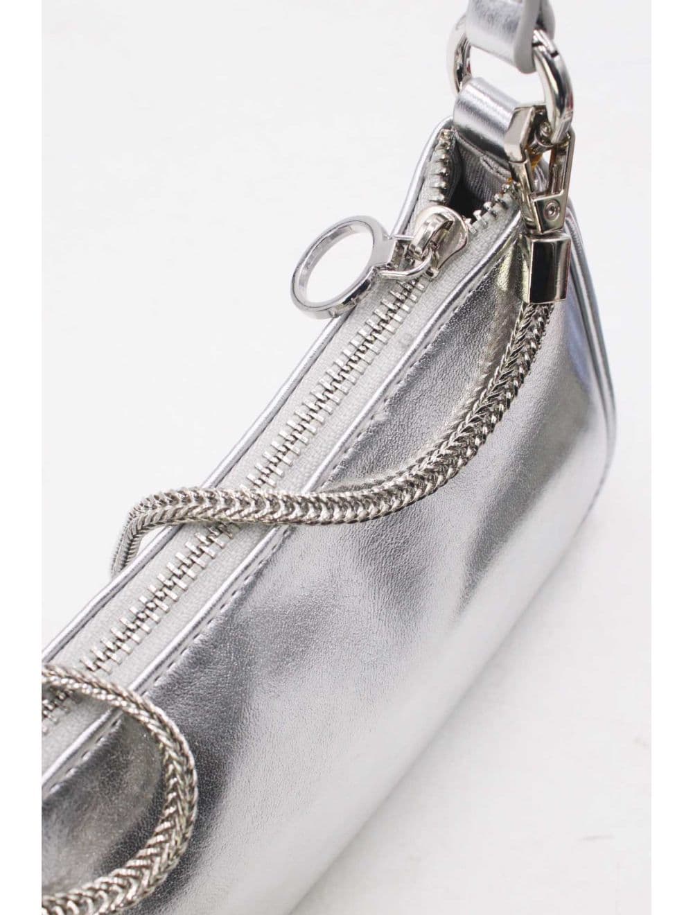 Pochette Porté Épaule Avec Chaîne 25P-6328-Argenté — vue 5