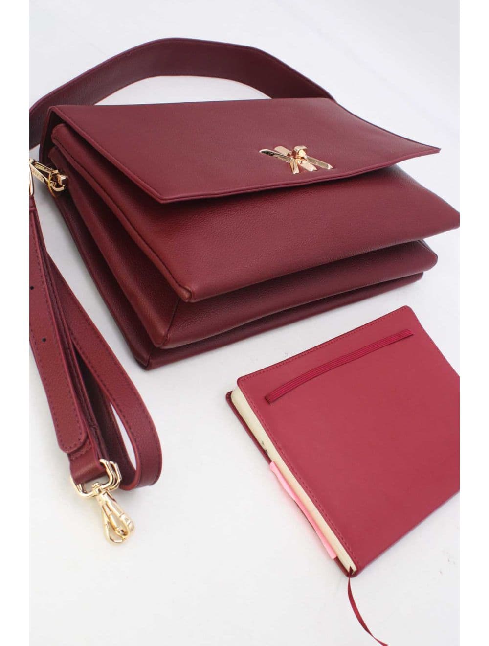 Sac Besace Multi Compartiments RÉASSORT 24B-6128-Bordeaux — vue 4