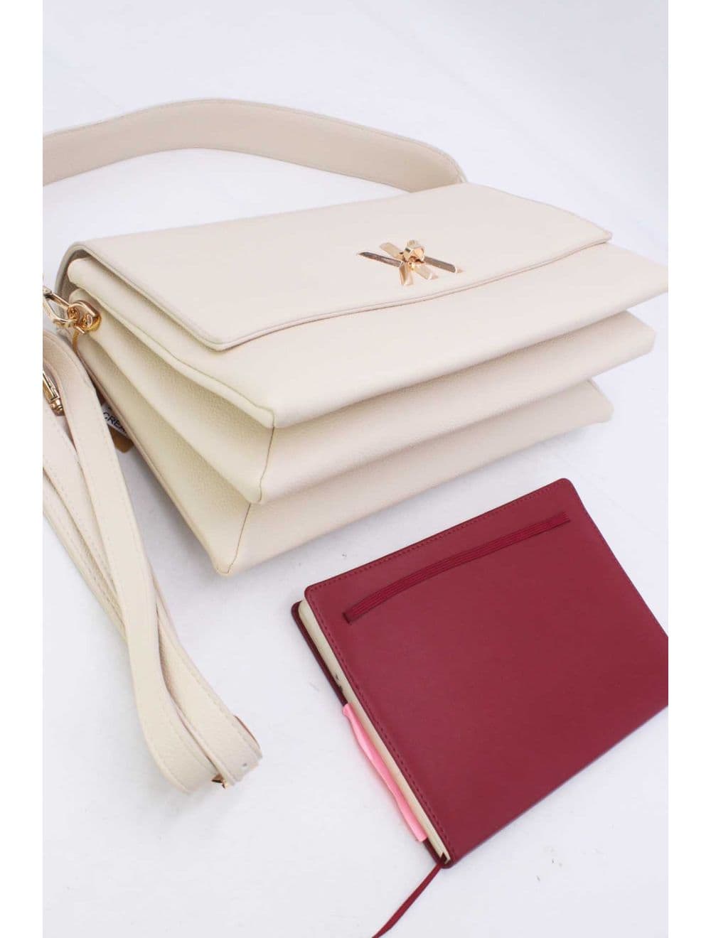 Sac Besace Multi Compartiments RÉASSORT 24B-6128-Cream — vue 4