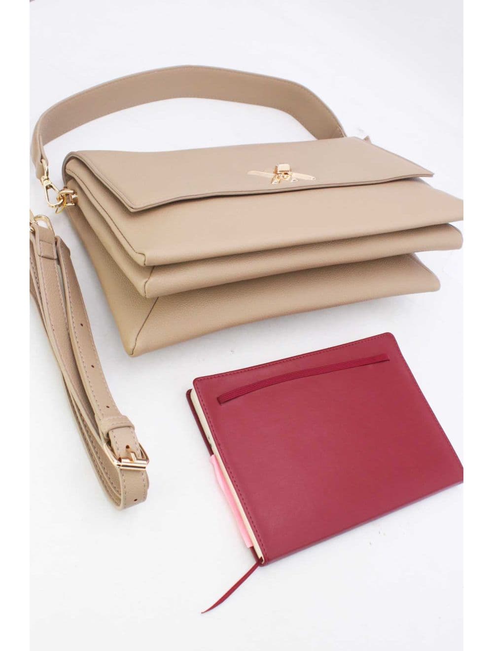 Sac Besace Multi Compartiments RÉASSORT 24B-6128-Taupe — vue 4