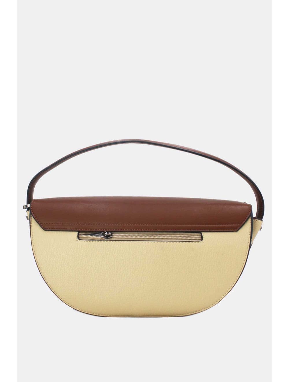 Sac Porté Épaule Bicolores Femme 25B-6299-Apricot/Coffee — vue 3