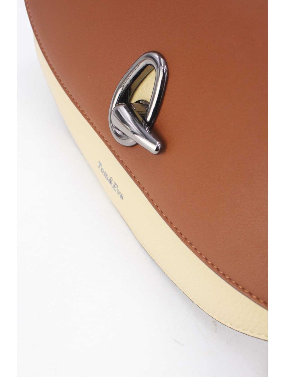 Sac Porté Épaule Bicolores Femme 25B-6299-Apricot/Coffee — vue 5
