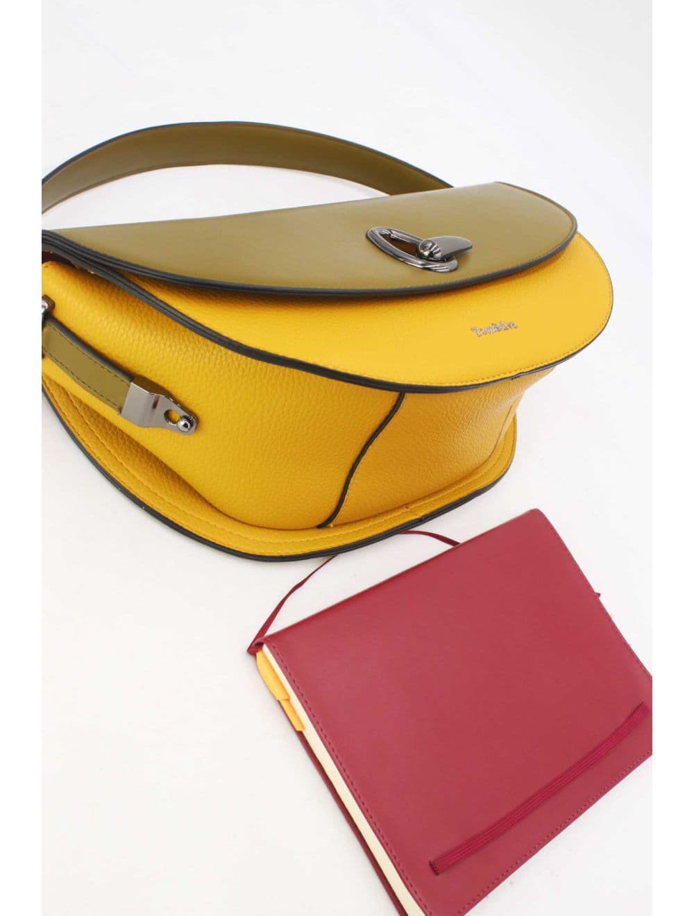 Sac Porté Épaule Bicolores Femme 25B-6299-Yellow/Green — vue 4