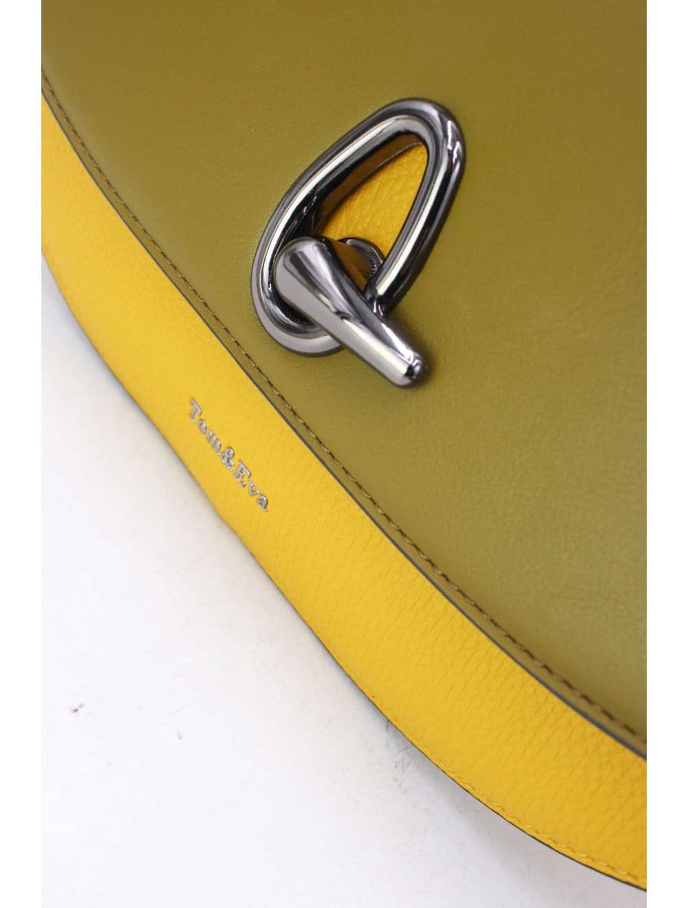Sac Porté Épaule Bicolores Femme 25B-6299-Yellow/Green — vue 5