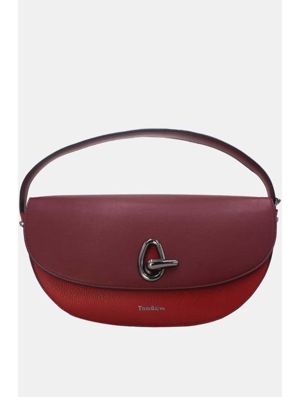 Sac Porté Épaule Bicolores Femme 25B-6299-Red/Burgundy
