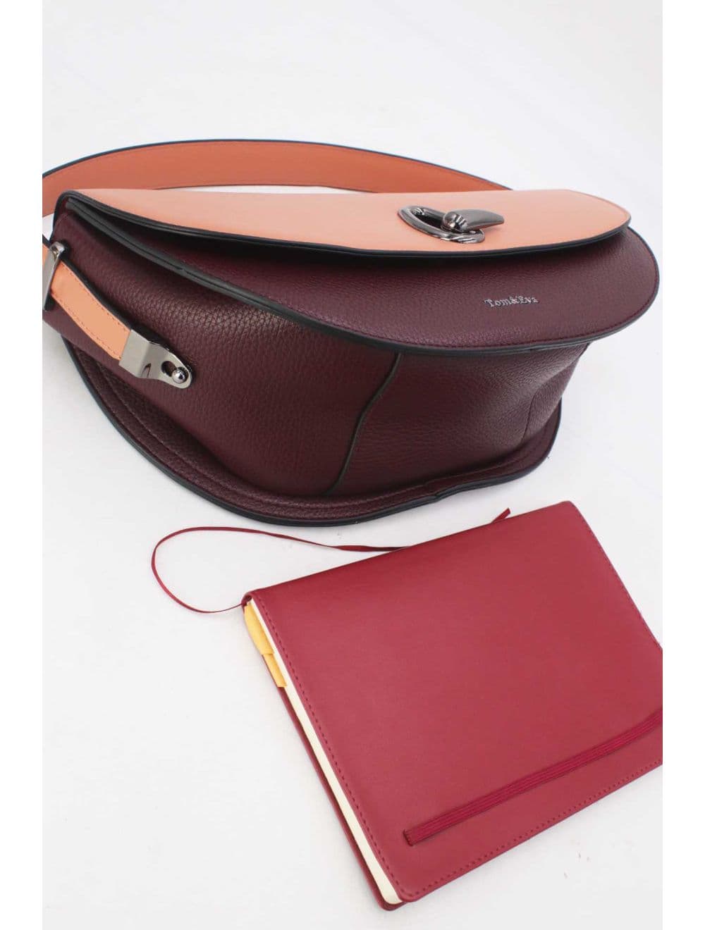 Sac Porté Épaule Bicolores Femme 25B-6299-Burgundy/Pink — vue 4
