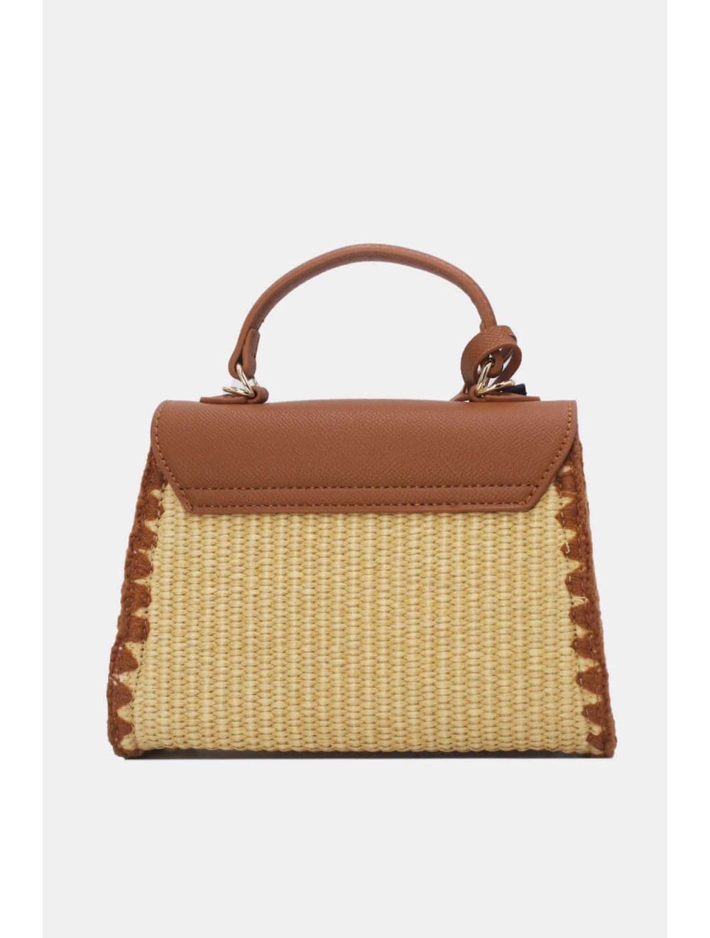 Petit Sac à Main Effet En Paille 25P-6281-Marron — vue 3