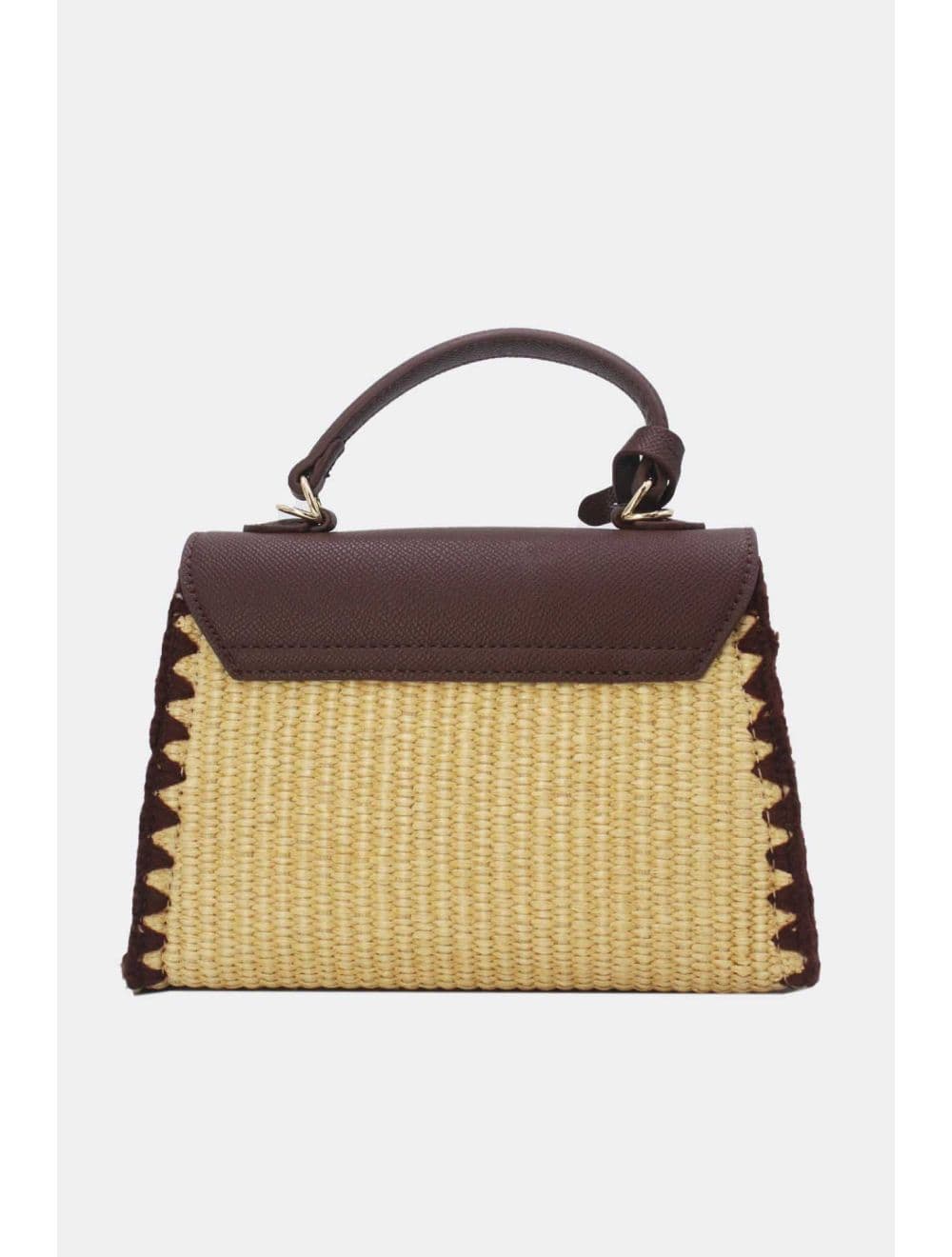Petit Sac à Main Effet En Paille 25P-6281-Café — vue 3