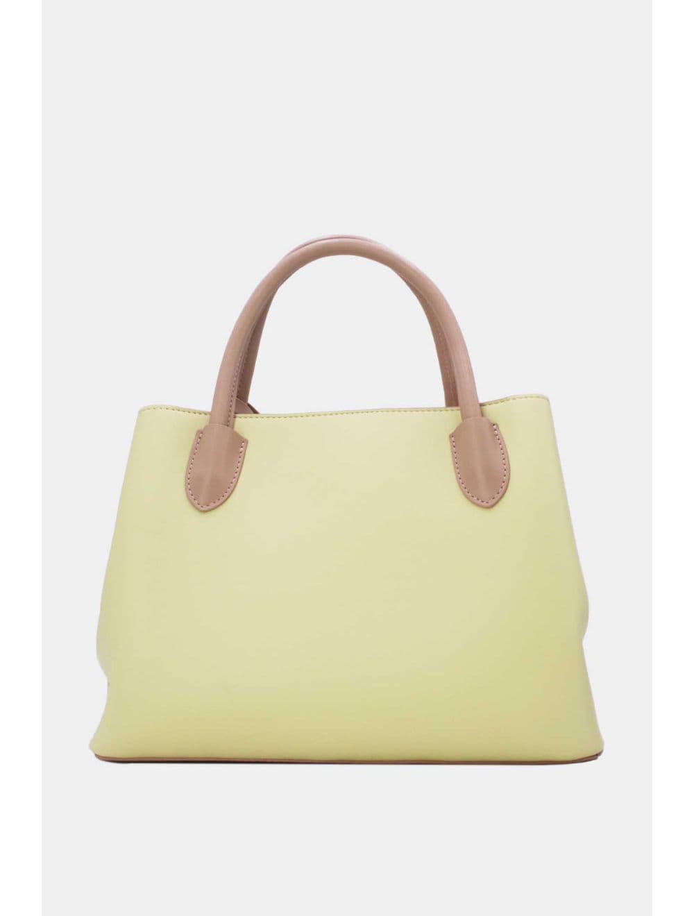 Sac à Main Effet Cuir Lisse Avec Pendentif 25B-6219-Jaune — vue 3