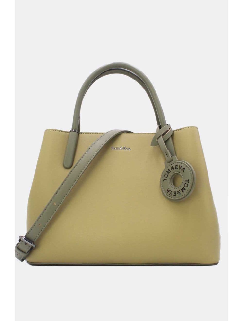 Sac à Main Effet Cuir Lisse Avec Pendentif 25B-6219-Vert