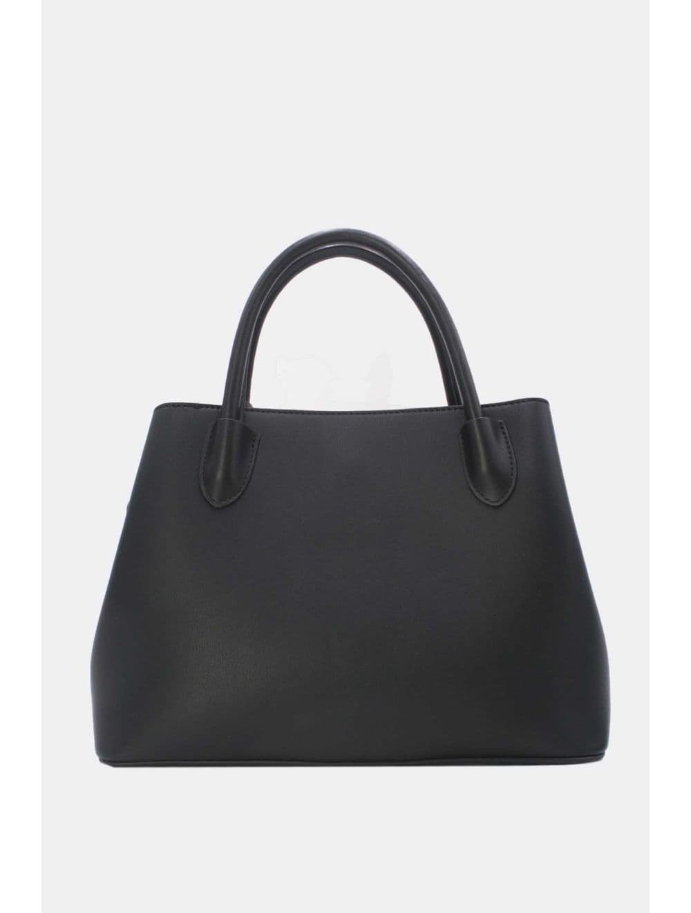 Sac à Main Effet Cuir Lisse Avec Pendentif 25B-6219-Noir — vue 3
