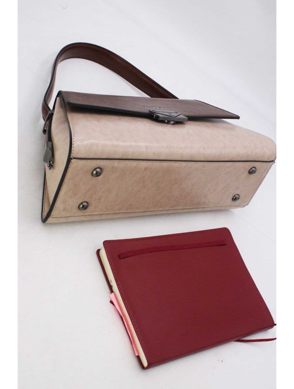Sac Porté Épaule Vintage 24B-6127-Khaki/Coffee — vue 4