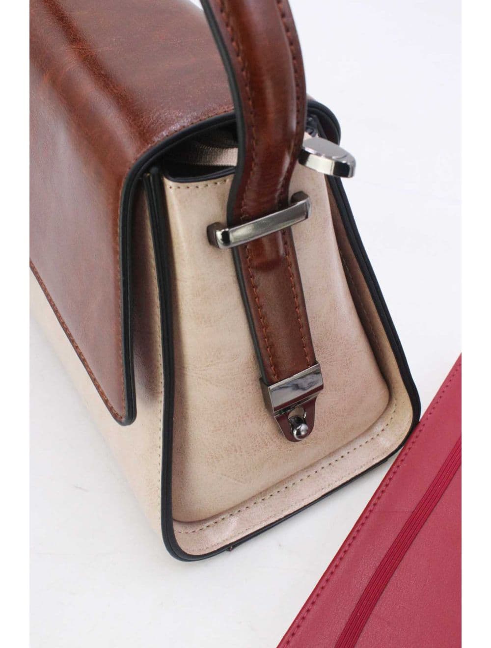 Sac Porté Épaule Vintage 24B-6127-Khaki/Coffee — vue 6