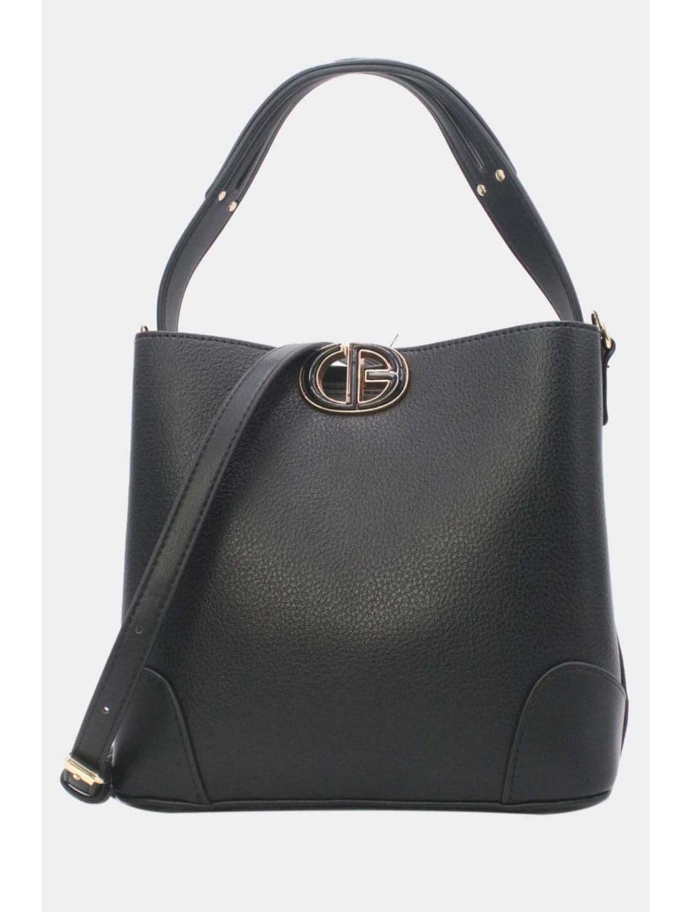 Sac Seau Porté Épaule Effet Cuir Grainé 25P-6162-Noir