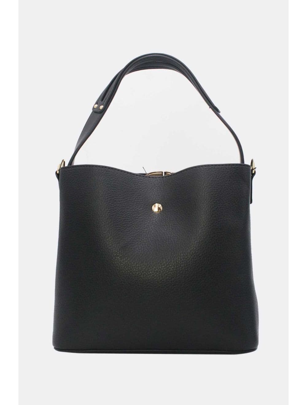 Sac Seau Porté Épaule Effet Cuir Grainé 25P-6162-Noir — vue 3