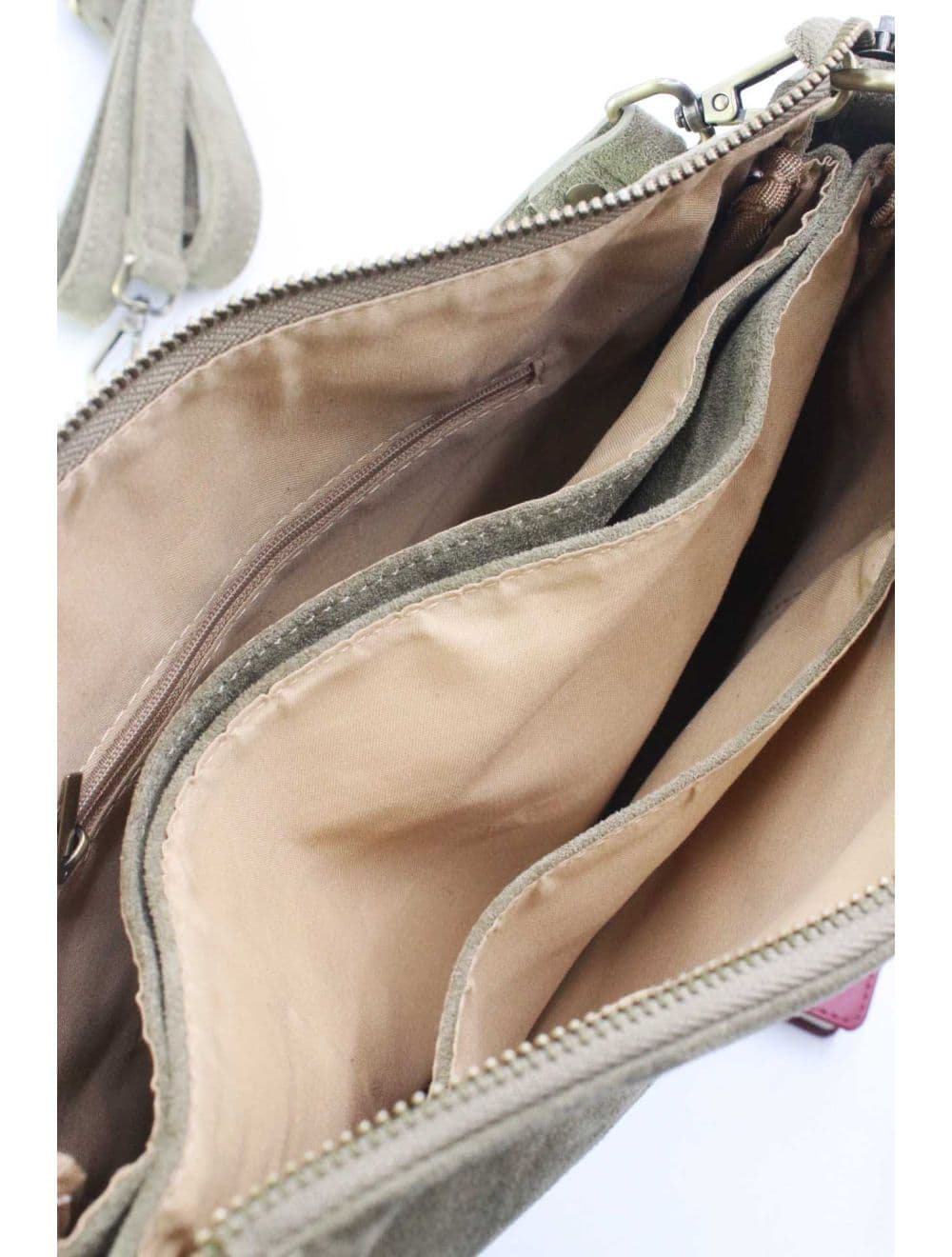 Sac Porté Épaule Velours et Clouté 25B-6178-Vert