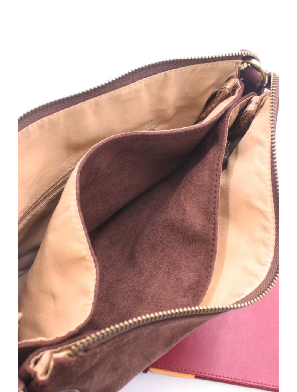 Sac Porté Épaule Velours et Clouté 25B-6178-Café — vue 5