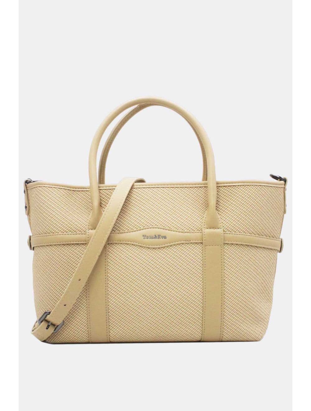 Sac à Main Effet Tissu Transformable 25B-6153-Beige