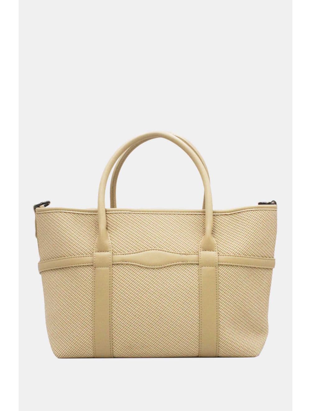 Sac à Main Effet Tissu Transformable 25B-6153-Beige — vue 3