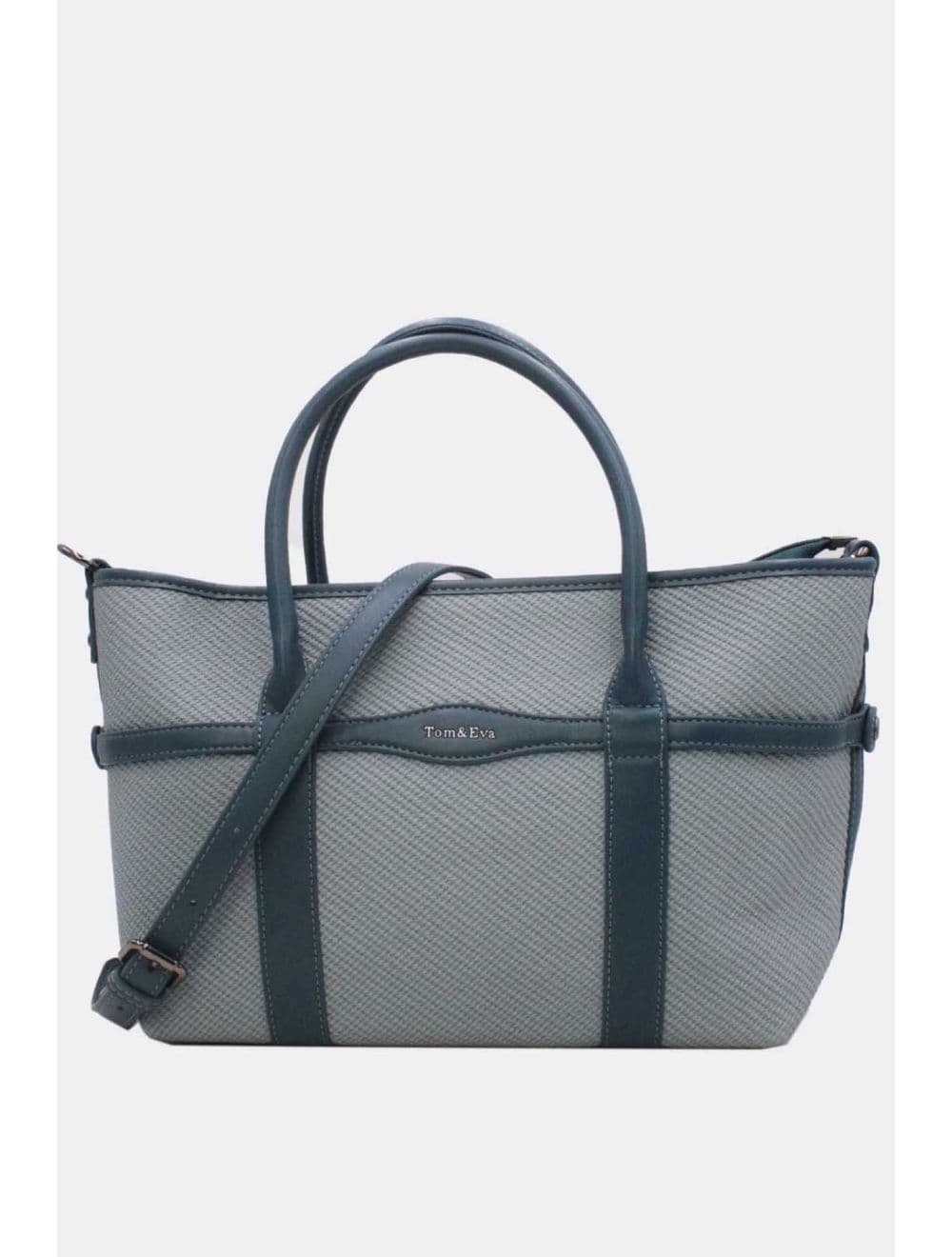 Sac à Main Effet Tissu Transformable 25B-6153-Bleu