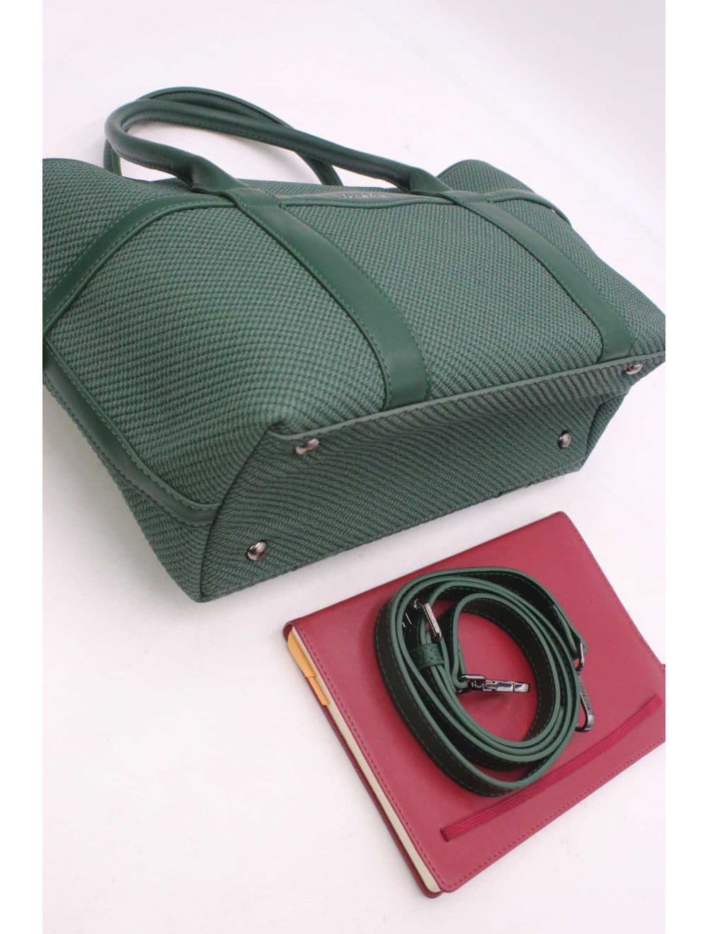 Sac à Main Effet Tissu Transformable 25B-6153-Vert — vue 5