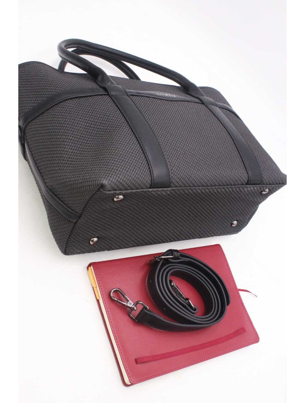 Sac à Main Effet Tissu Transformable 25B-6153-Noir — vue 4