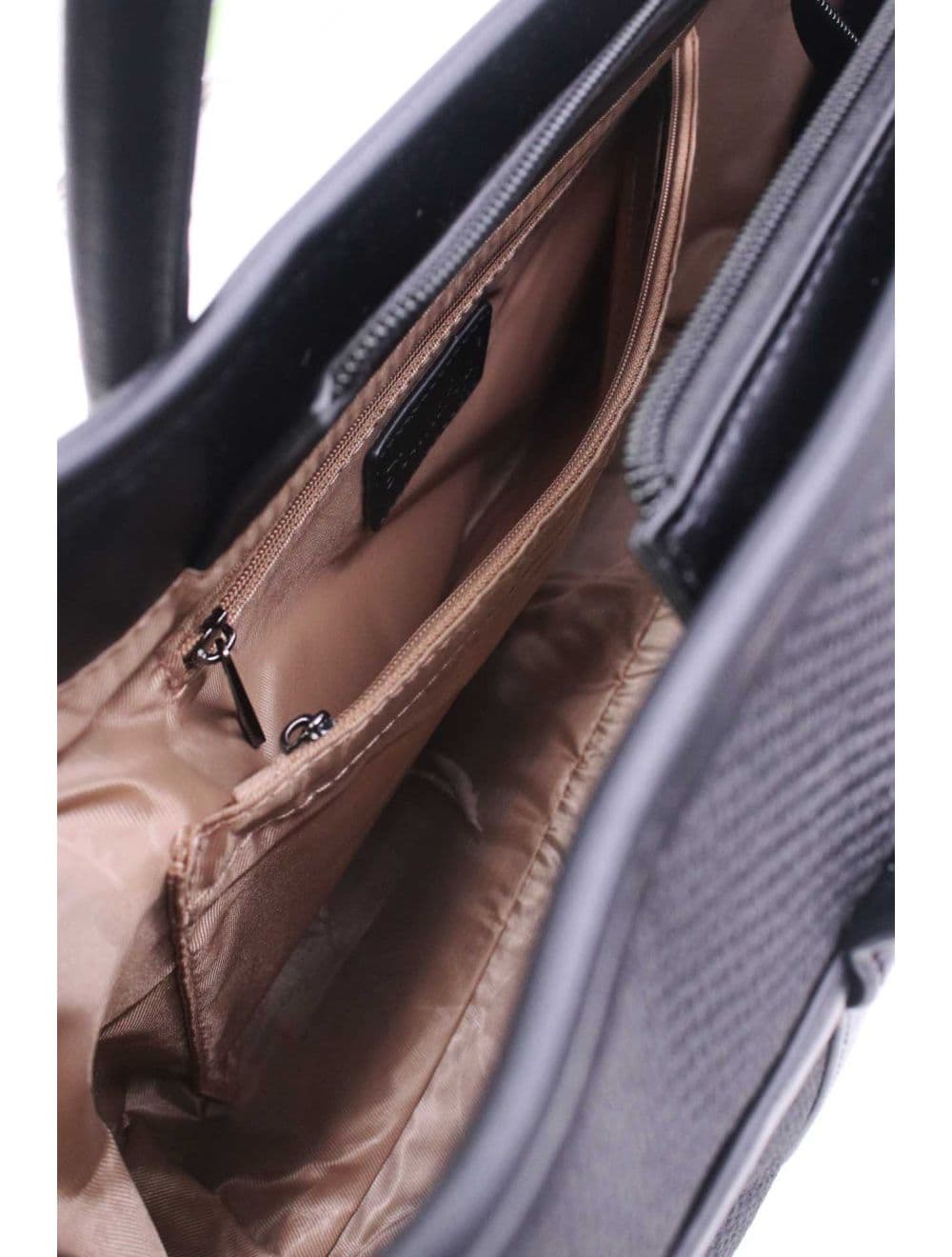 Sac à Main Effet Tissu Transformable 25B-6153-Noir — vue 5