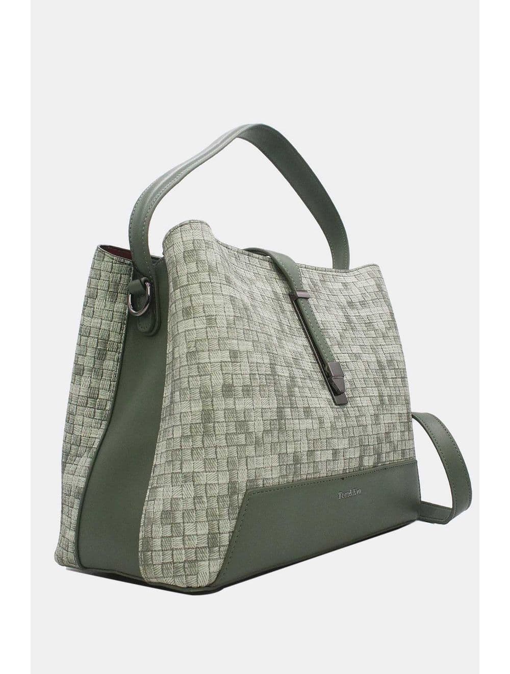 Sac Seau Double Porté Effet Tissu 24B-6105-Vert — vue 2