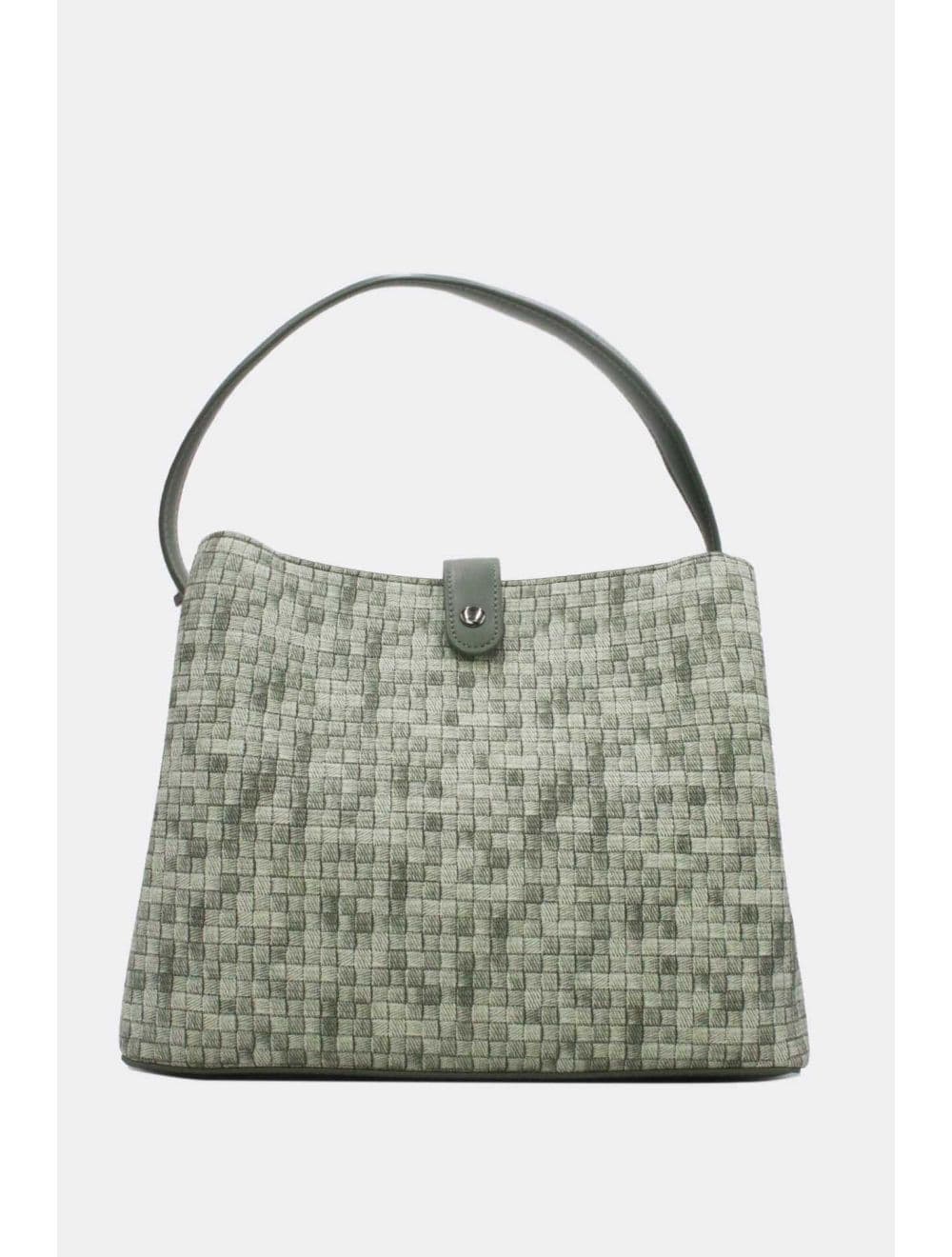 Sac Seau Double Porté Effet Tissu 24B-6105-Vert — vue 3