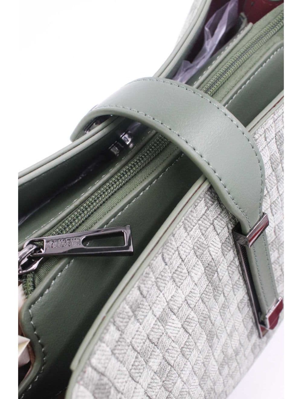 Sac Seau Double Porté Effet Tissu 24B-6105-Vert — vue 5