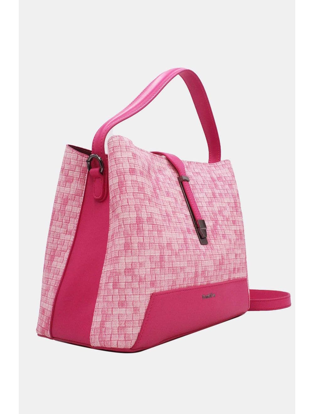 Sac Seau Double Porté Effet Tissu 24B-6105-Pink — vue 3