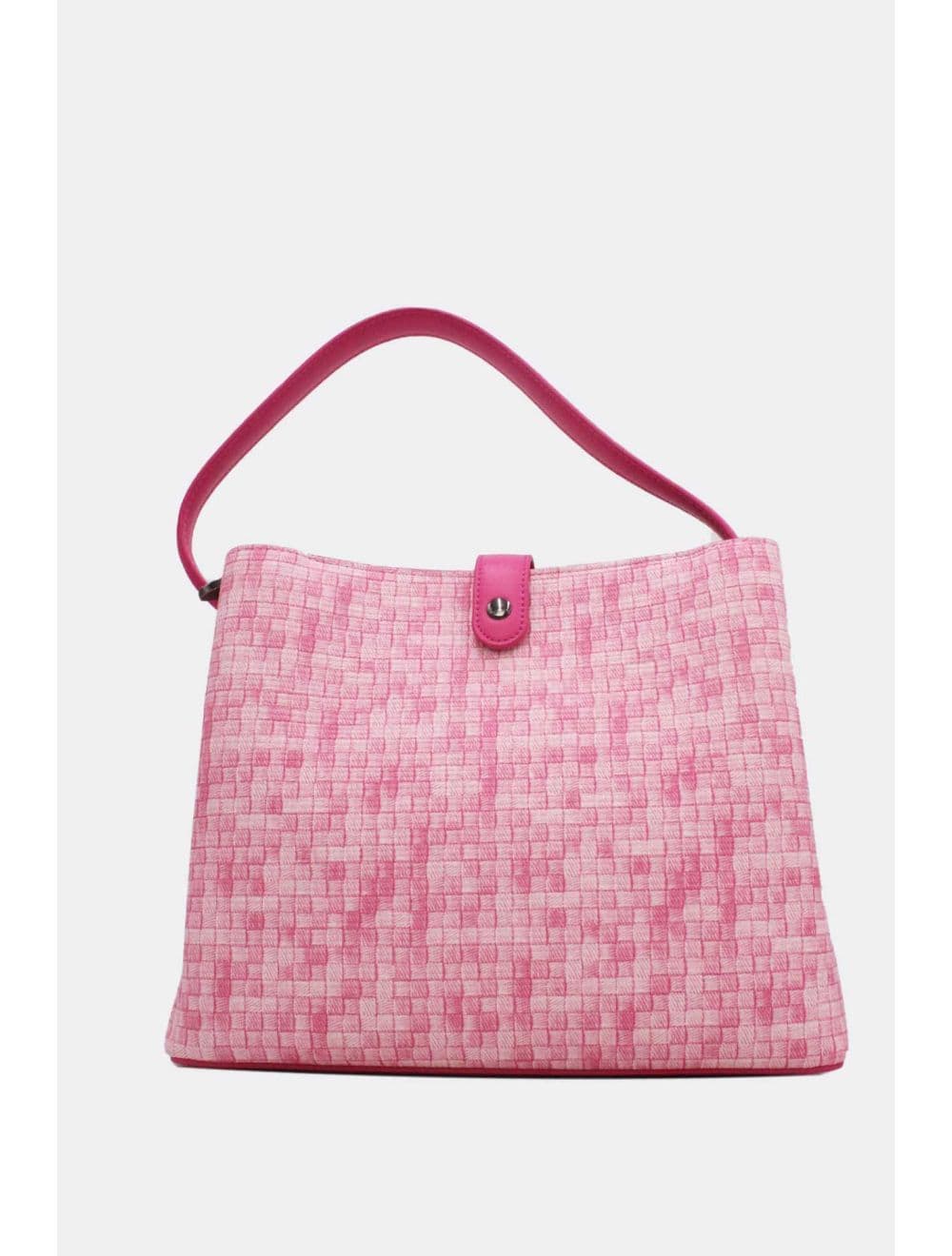 Sac Seau Double Porté Effet Tissu 24B-6105-Pink — vue 4