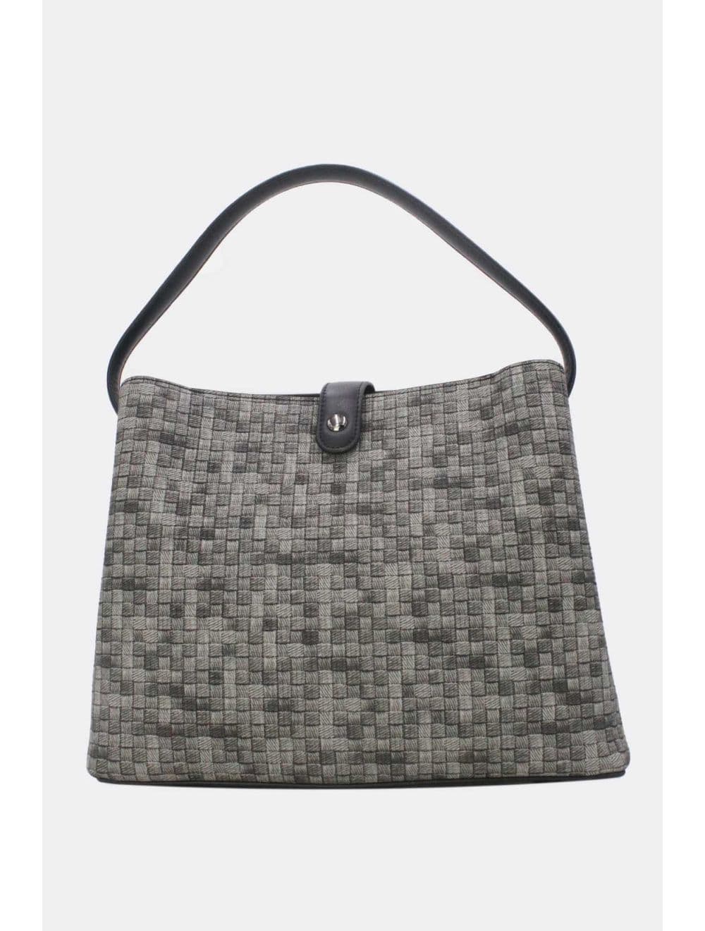 Sac Seau Double Porté Effet Tissu 24B-6105-Noir — vue 4