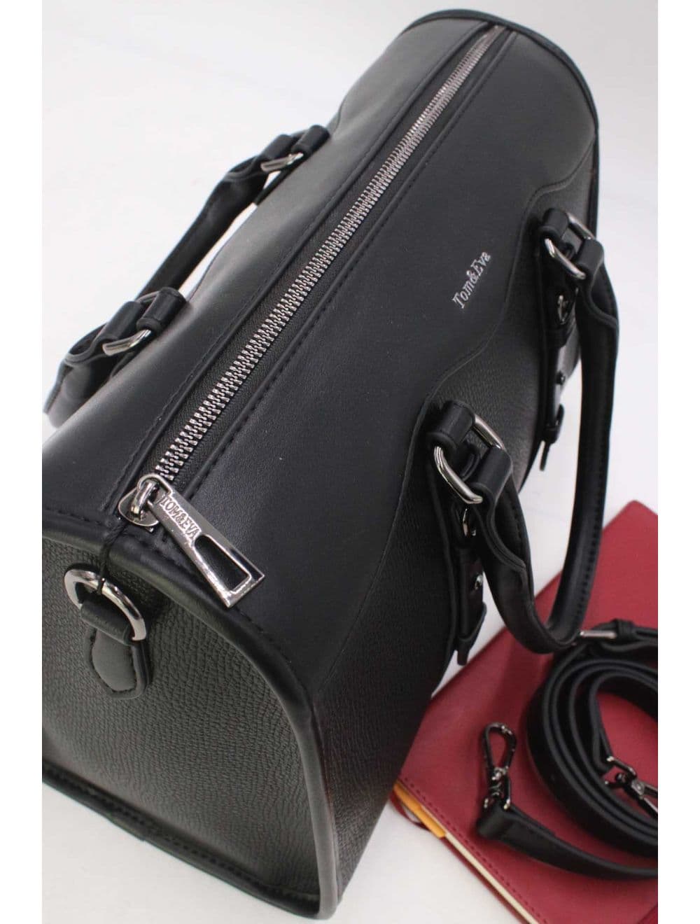 Sac Docteur Effet En Paille 25B-6228-Noir
