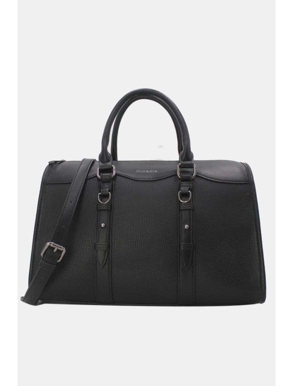 Sac Docteur Effet En Paille 25B-6228-Noir — vue 2
