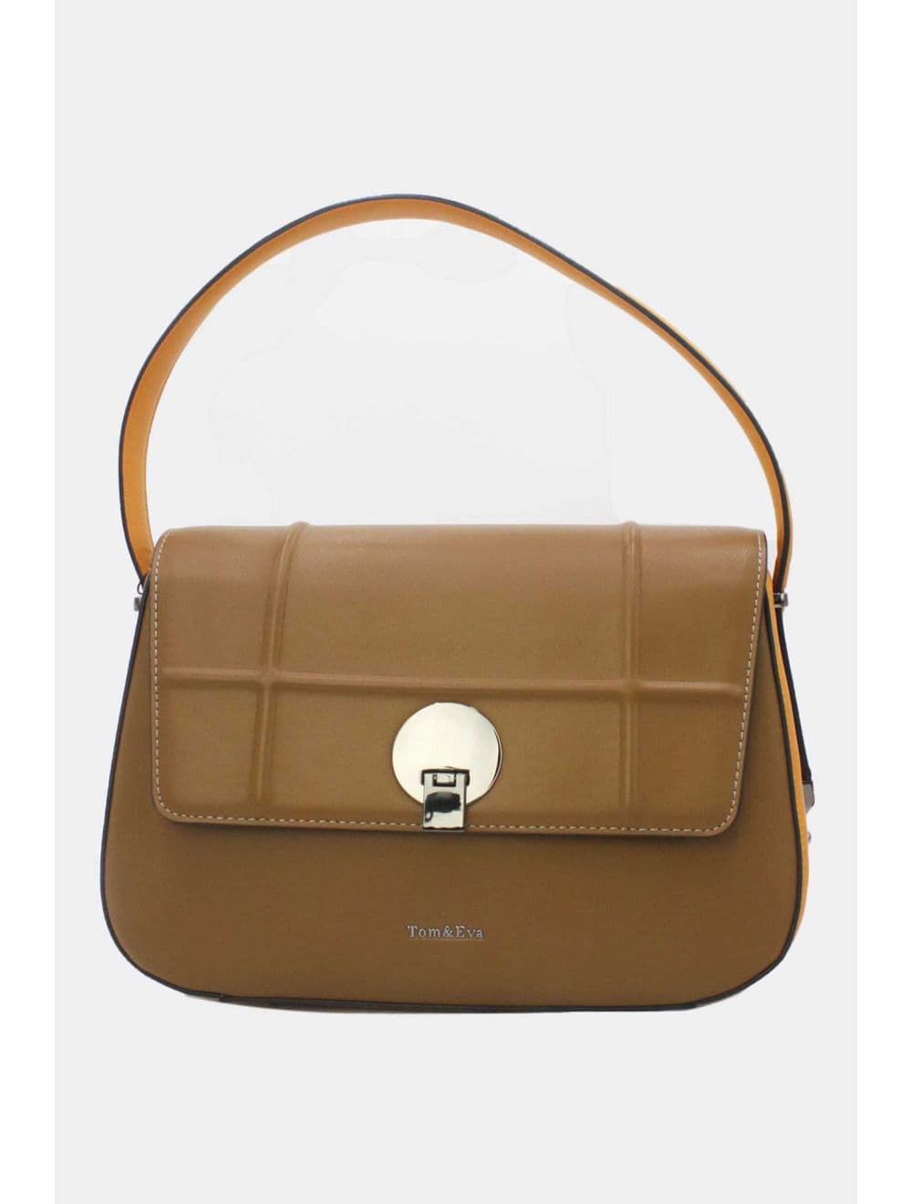 Sac Double Porté Bicolore 25B-6227-Taupe/Yellow — vue 2