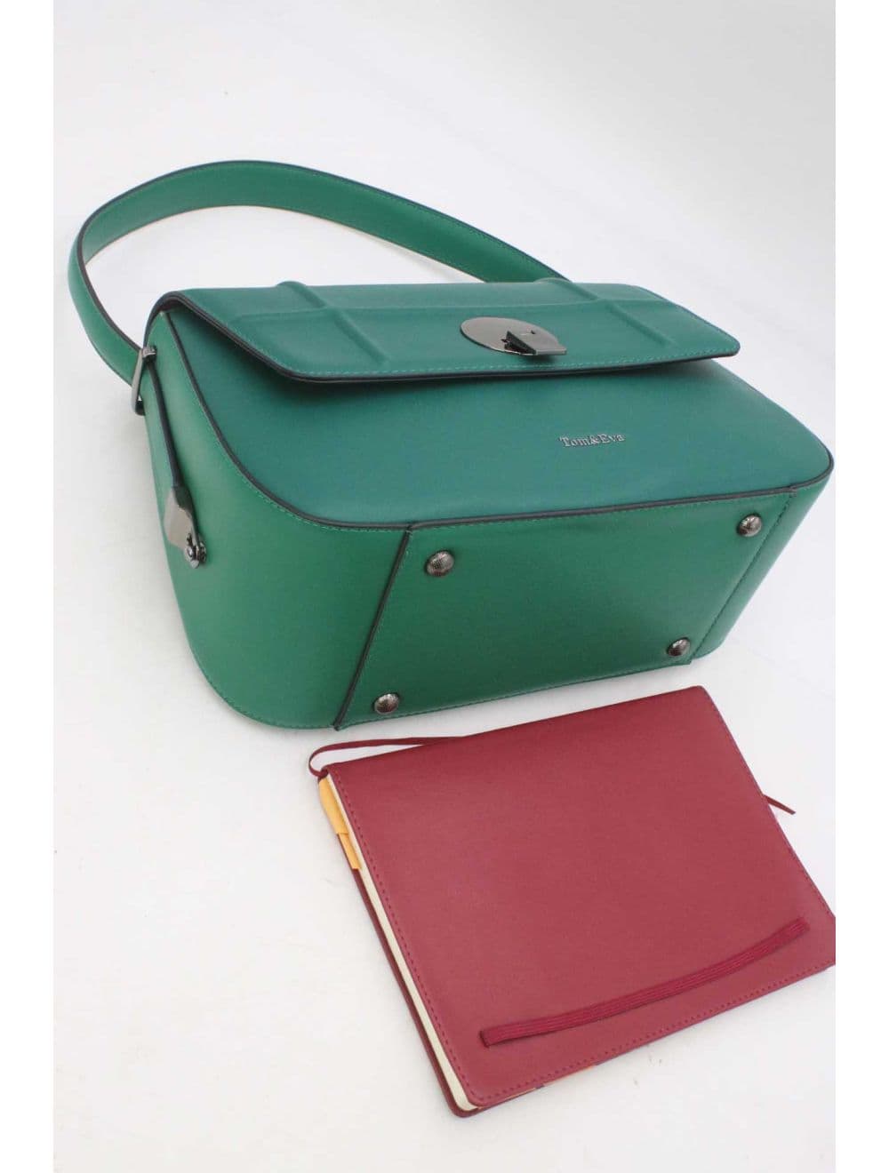 Sac Double Porté Bicolore 25B-6227-Vert — vue 4