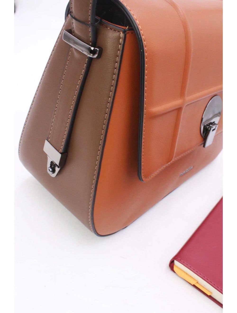 Sac Double Porté Bicolore 25B-6227-Brown/Coffee — vue 5