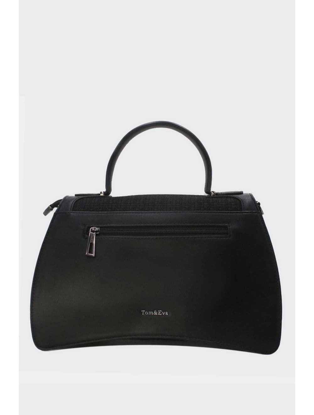 Sac à Main Effet Tissu Vintage 25B-6231-Noir — vue 4