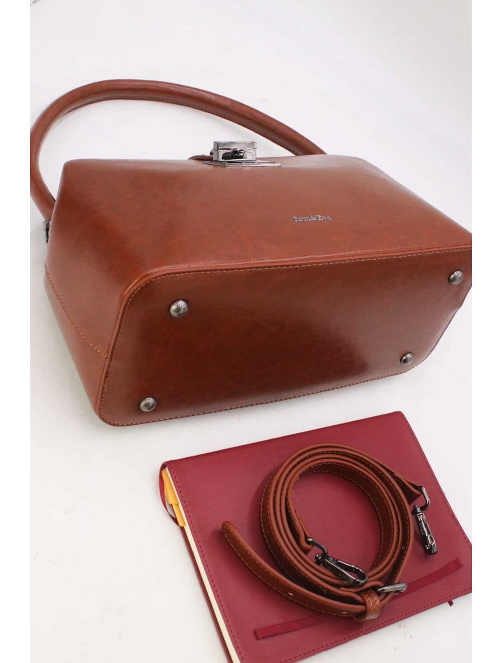 Sac Médecin Effet Cuir Vintage 25B-6180-Marron — vue 4