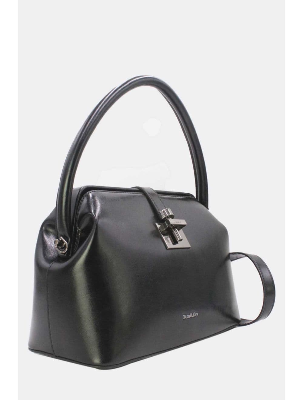 Sac Médecin Effet Cuir Vintage 25B-6180-Noir — vue 3