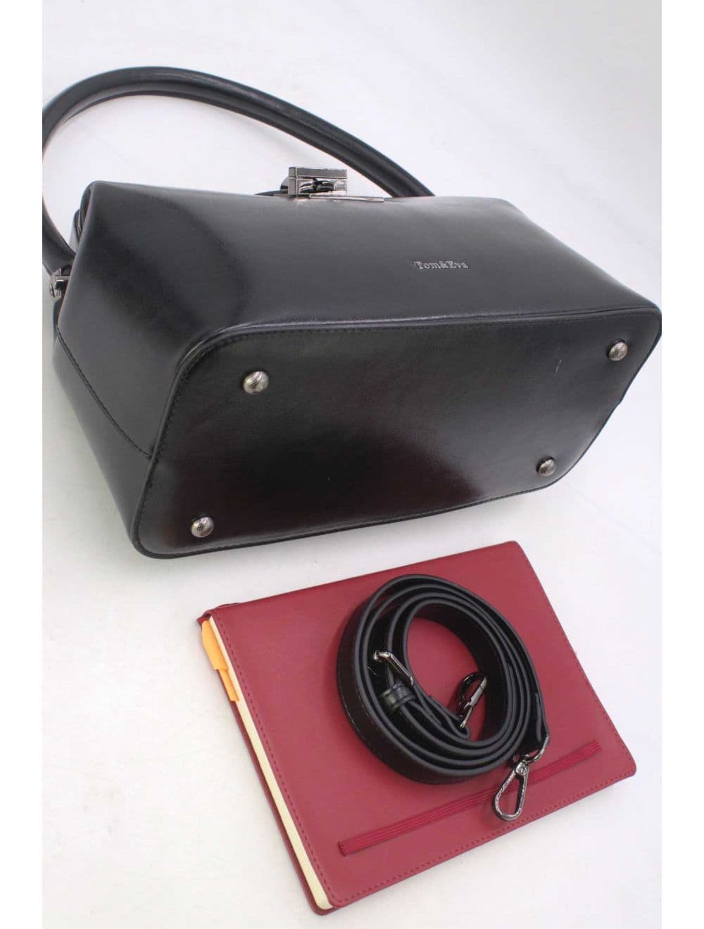 Sac Médecin Effet Cuir Vintage 25B-6180-Noir — vue 5
