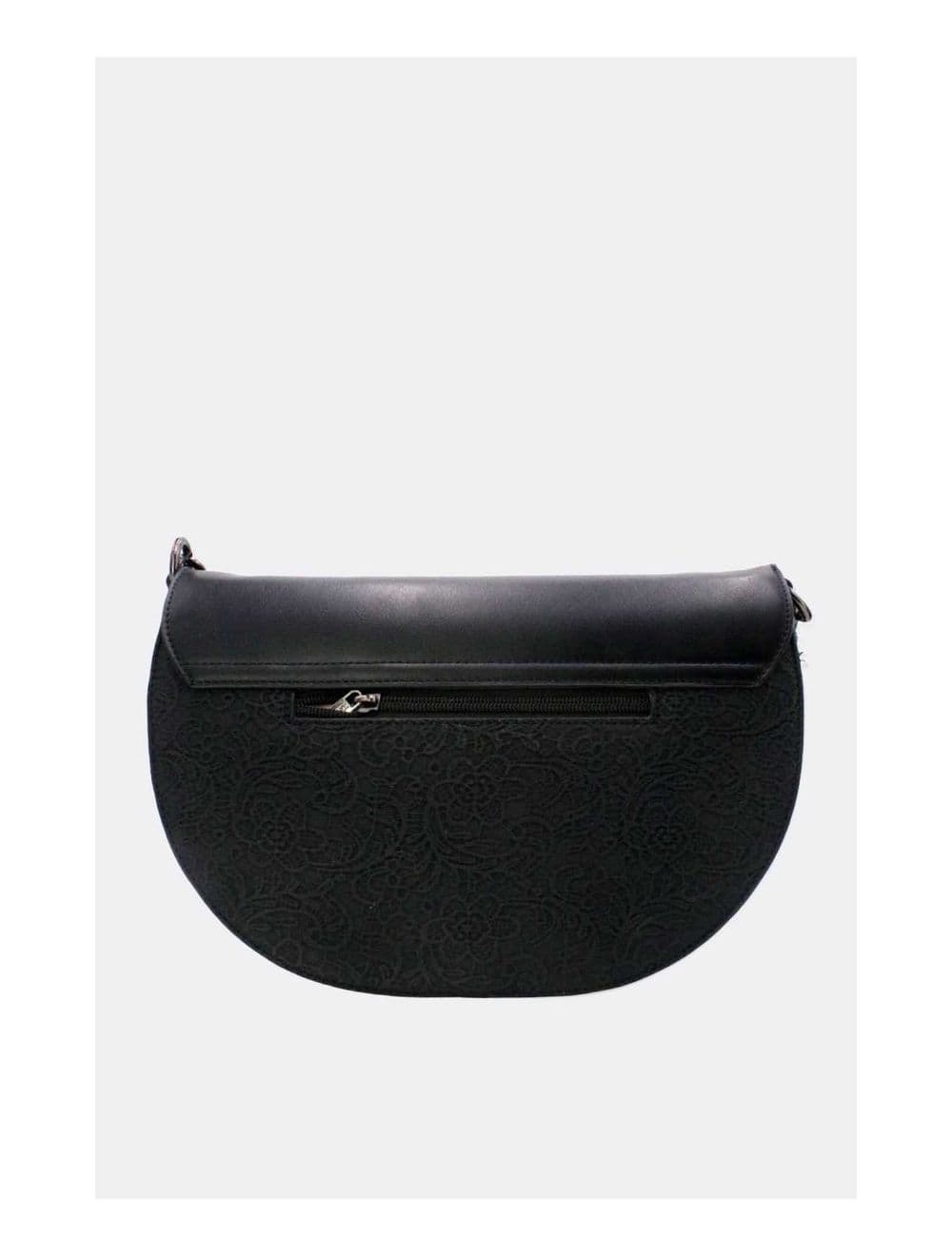 Sac Porté Épaule Bicolore Effet Dentelle 24B-6104-Noir — vue 3