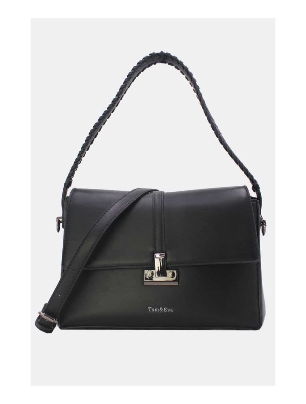 Sac Porté Épaule  à Coutures 24B-6126-Noir