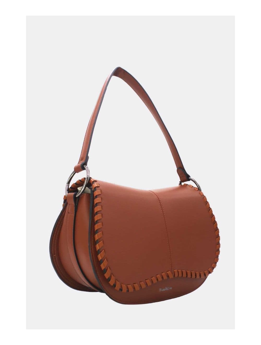 Sac Porté Épaule  à Coutures Épaisses 24B-6023-Coffee/Brown — vue 2