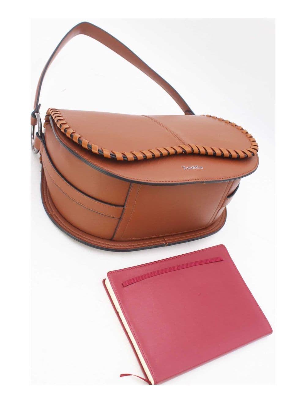 Sac Porté Épaule  à Coutures Épaisses 24B-6023-Coffee/Brown — vue 4