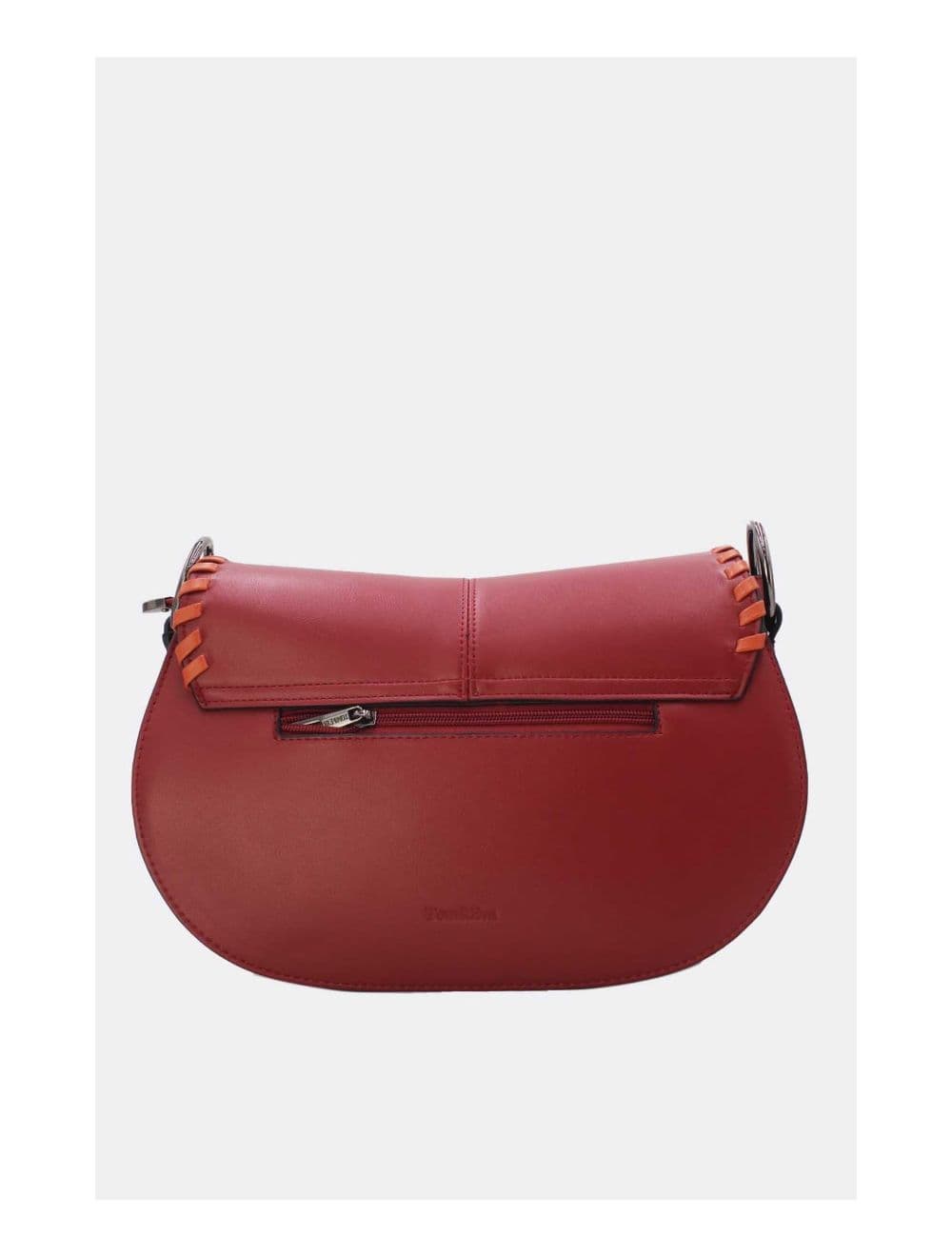 Sac Porté Épaule  à Coutures Épaisses 24B-6023-Burgundy/Orange — vue 3