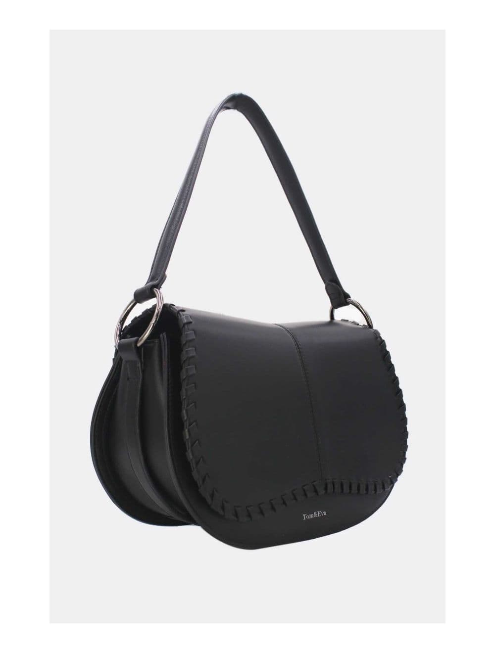 Sac Porté Épaule  à Coutures Épaisses 24B-6023-Noir