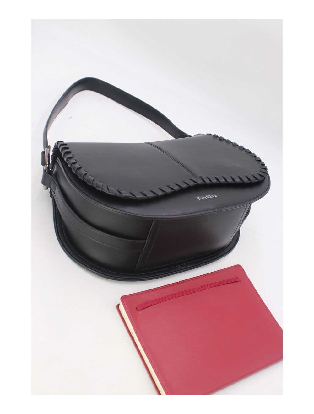 Sac Porté Épaule  à Coutures Épaisses 24B-6023-Noir — vue 3