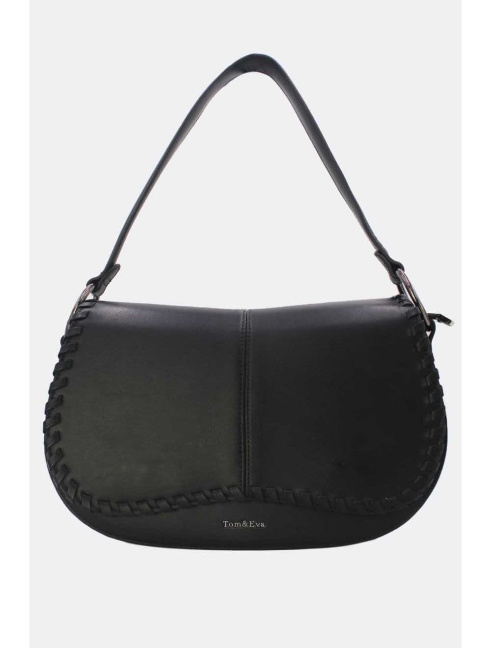 Sac Porté Épaule  à Coutures Épaisses 24B-6023-Noir — vue 5